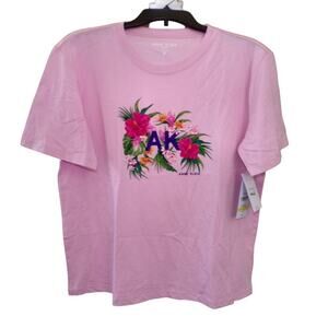 Anne Klein Jungle Wild Blossom T Shirt Size Medium NWT